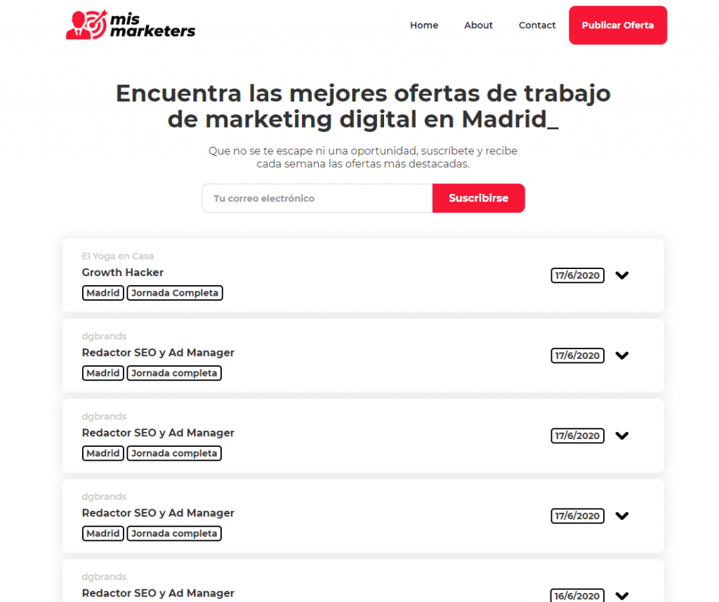 Plataforma de Empleo Marketing
